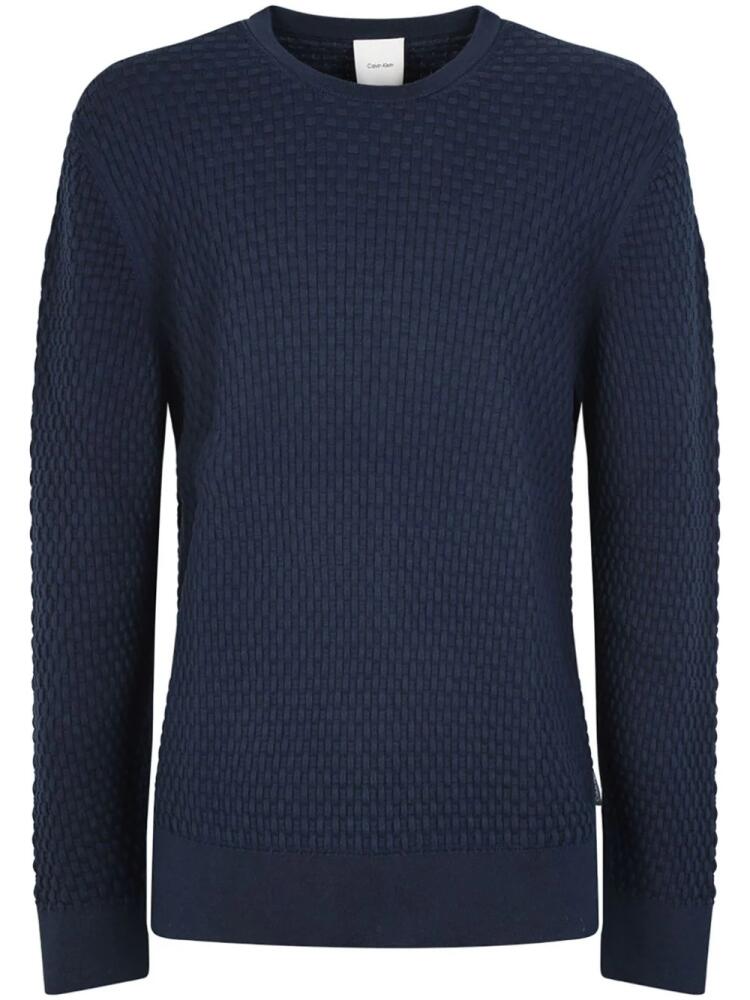 Calvin Klein basket-weave jumper - Blue Cover