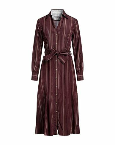 Le Sarte Pettegole Woman Midi dress Burgundy Silk, Cotton Cover