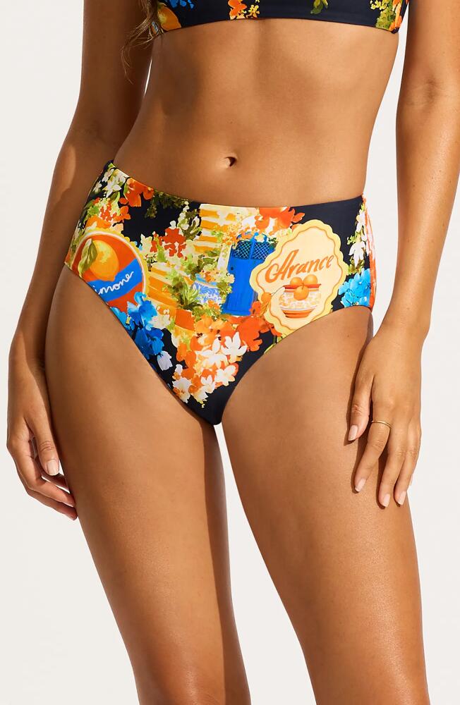 Seafolly High Waist Bikini Bottoms in True Navy Cover