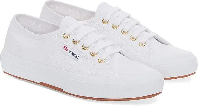 Superga 2750 COTU Classic Sneaker (White/Gold) Lace up casual Shoes Cover