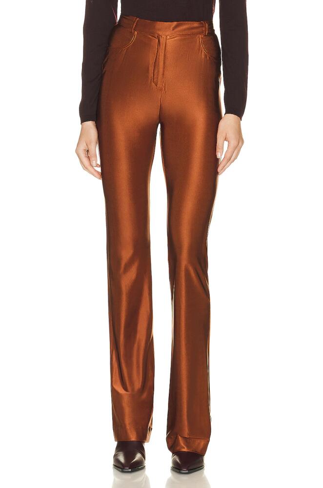 Alexandre Vauthier Straight Leg Pant in Cognac Cover