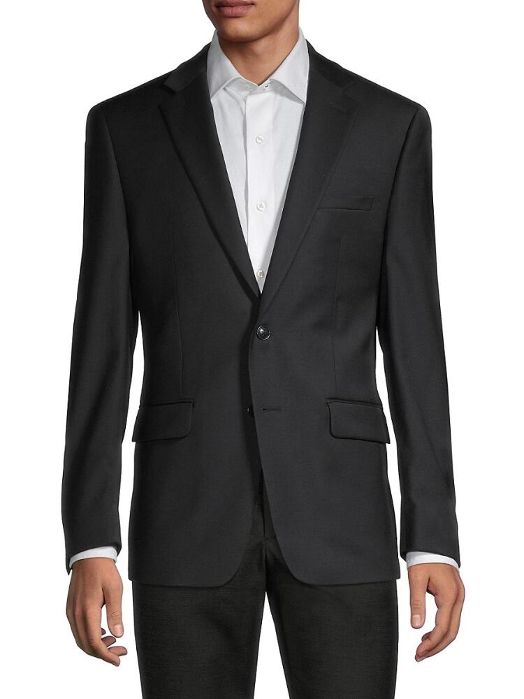 Calvin Klein Men's Slim Fit Wool Blend Blazer - Black Cover