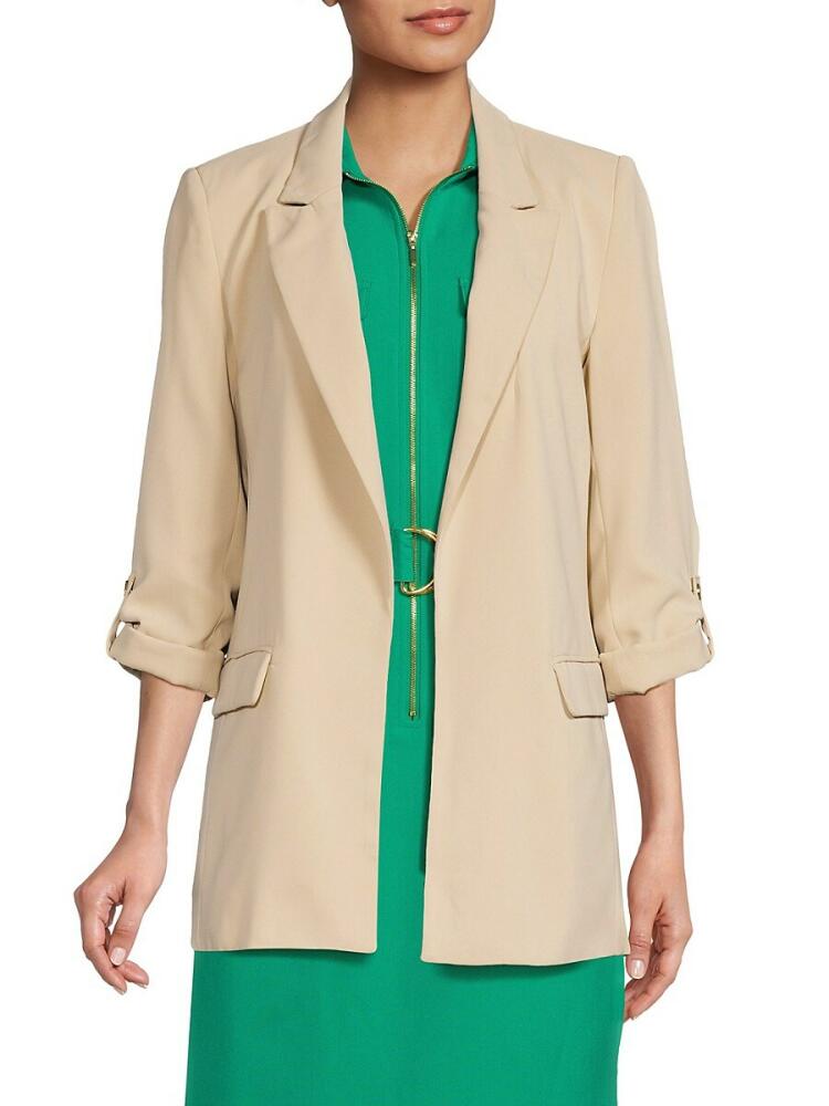 T Tahari Women's Open Front Blazer - Beige Cover