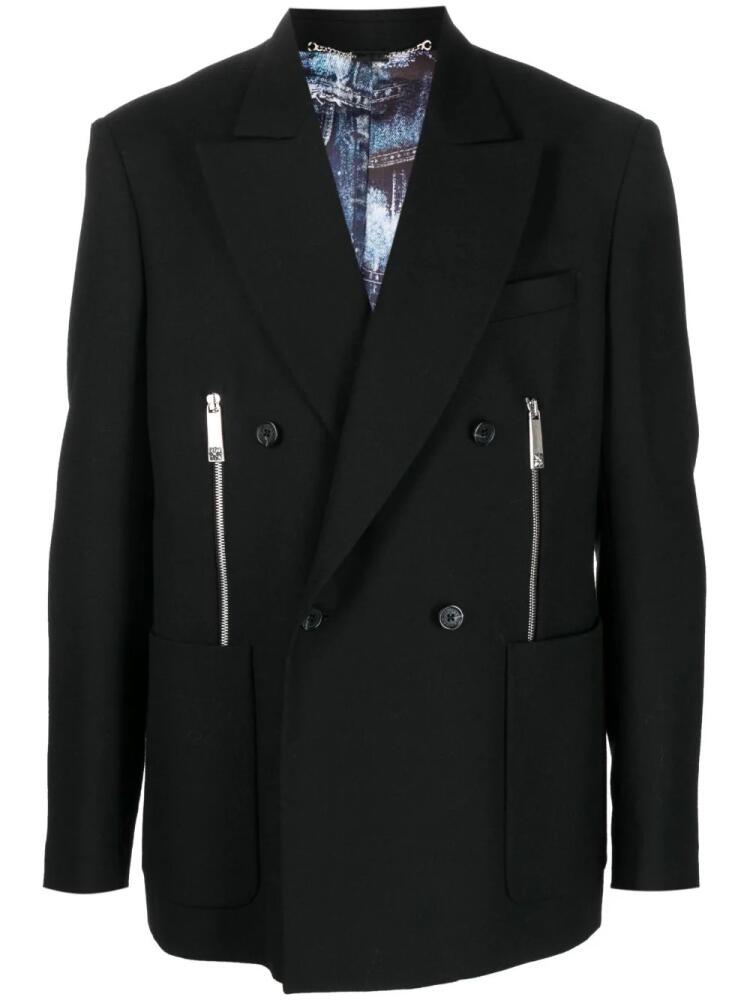 John Richmond zipped double-breasted blazer - Black Cover