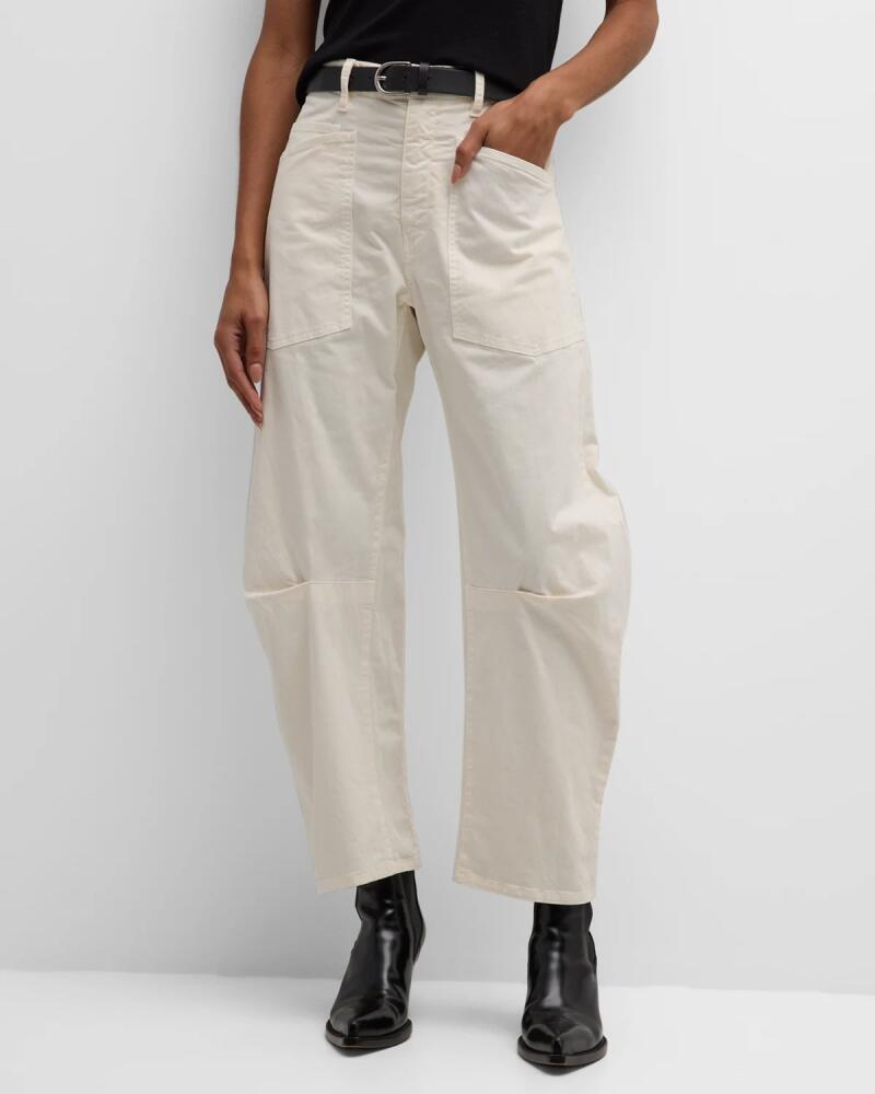 Nili Lotan Shon Mid-Rise Cropped Pants Cover