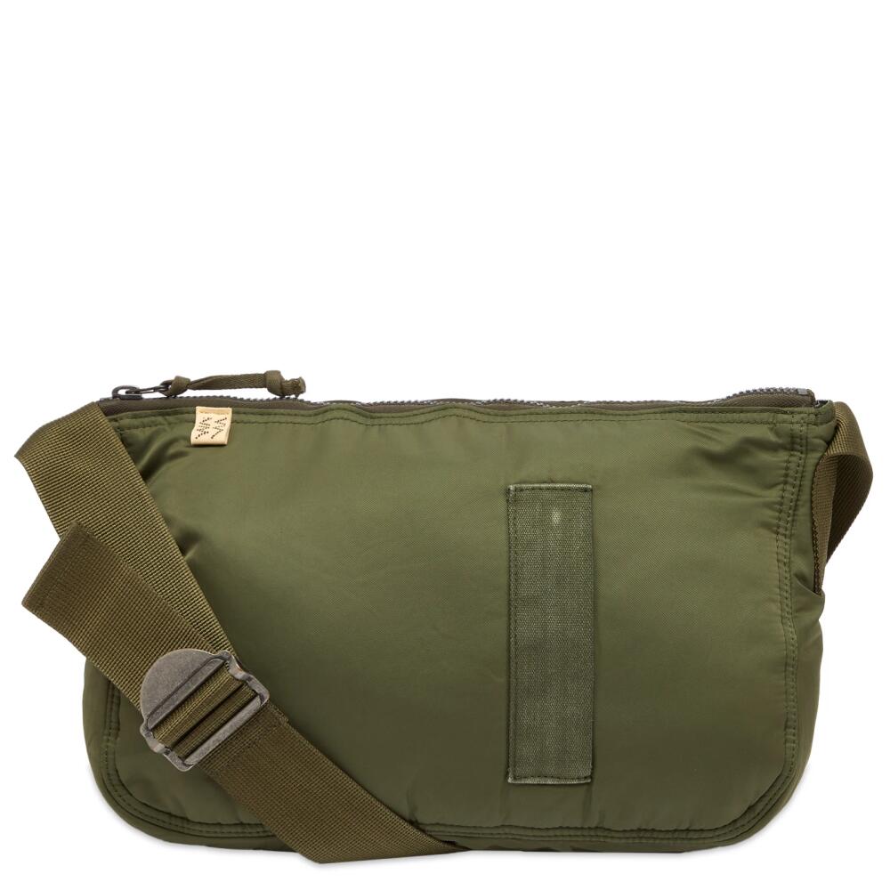 Visvim Men's Charlie II Nylon Cross Body Bag in Green Cover