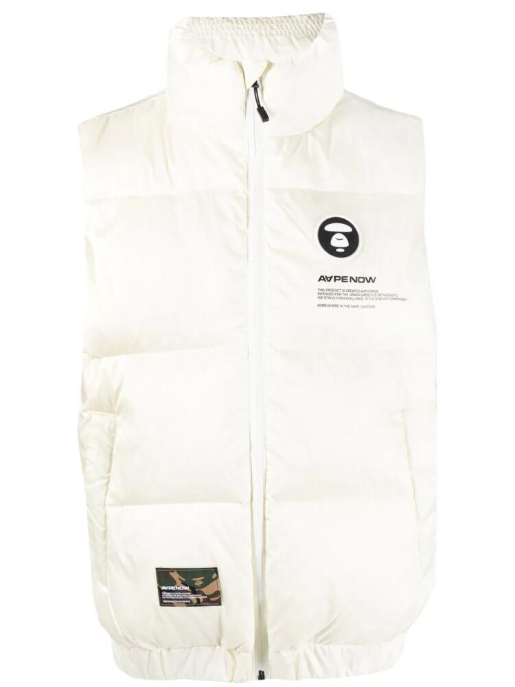 AAPE BY *A BATHING APE® logo-patch padded gilet - Neutrals Cover