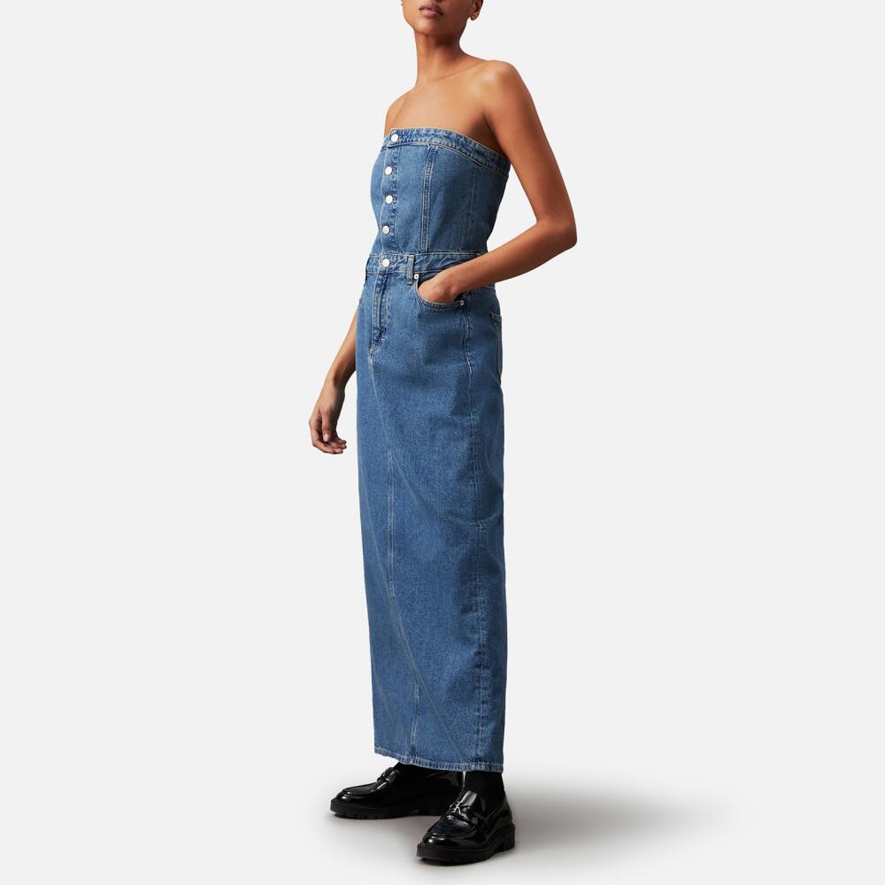 Calvin Klein Jeans Strapless Maxi Denim Dress Cover