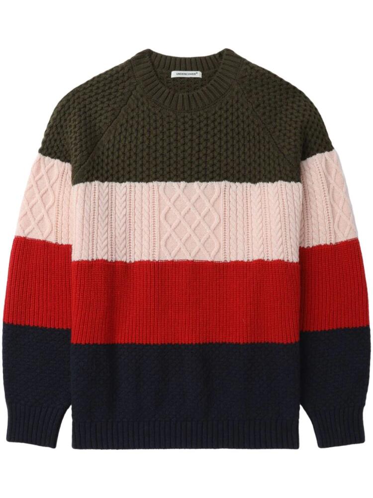 Undercover colour-block sweater - Pink Cover