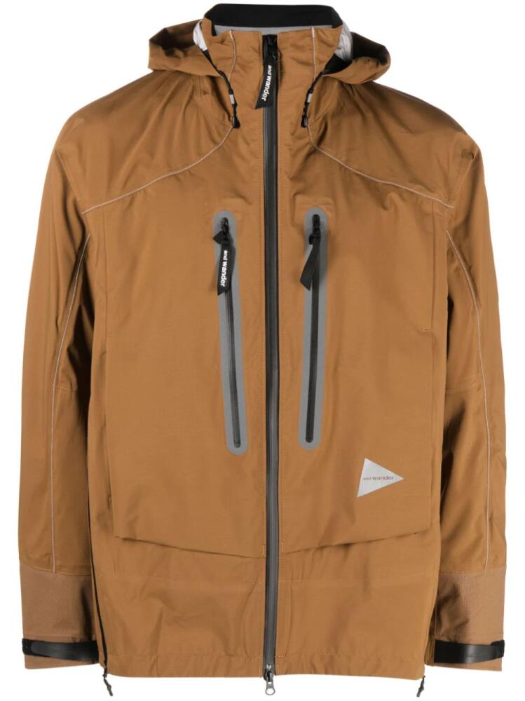 and Wander Pertex Shield rain jacket - Brown Cover