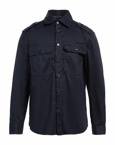 Daniele Alessandrini Man Shirt Midnight blue Cotton Cover