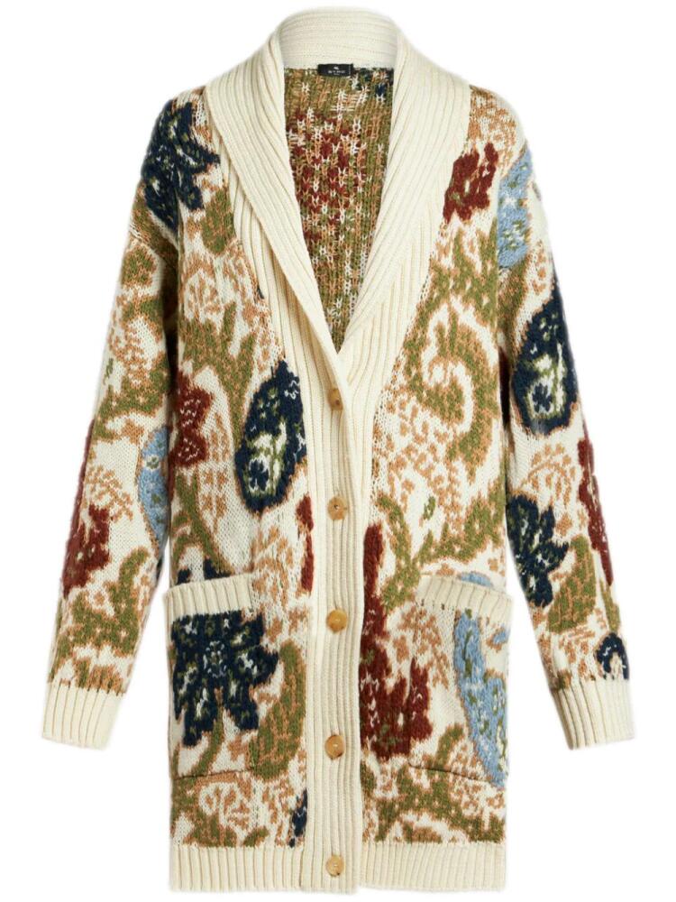 ETRO paisley jacquard-knit cardigan - Neutrals Cover