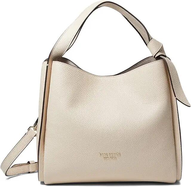 Kate Spade New York Knott Pebbled Leather Medium Crossbody Tote (Milk Glass) Handbags Cover