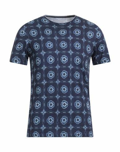 Majestic Filatures Man T-shirt Navy blue Cotton Cover