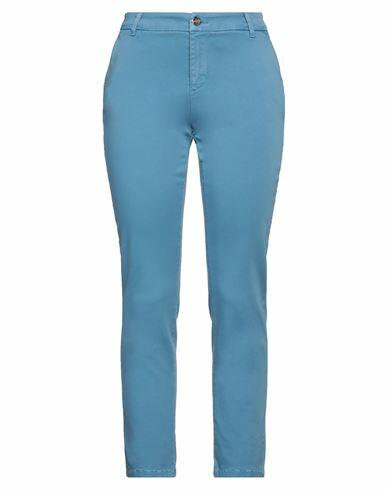 Nenette Woman Pants Light blue Cotton, Polyester, Elastane Cover