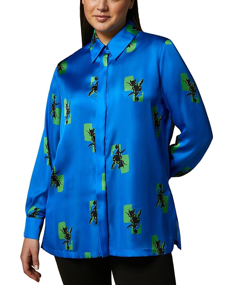 Marina Rinaldi Printed Satin Shirt Cover