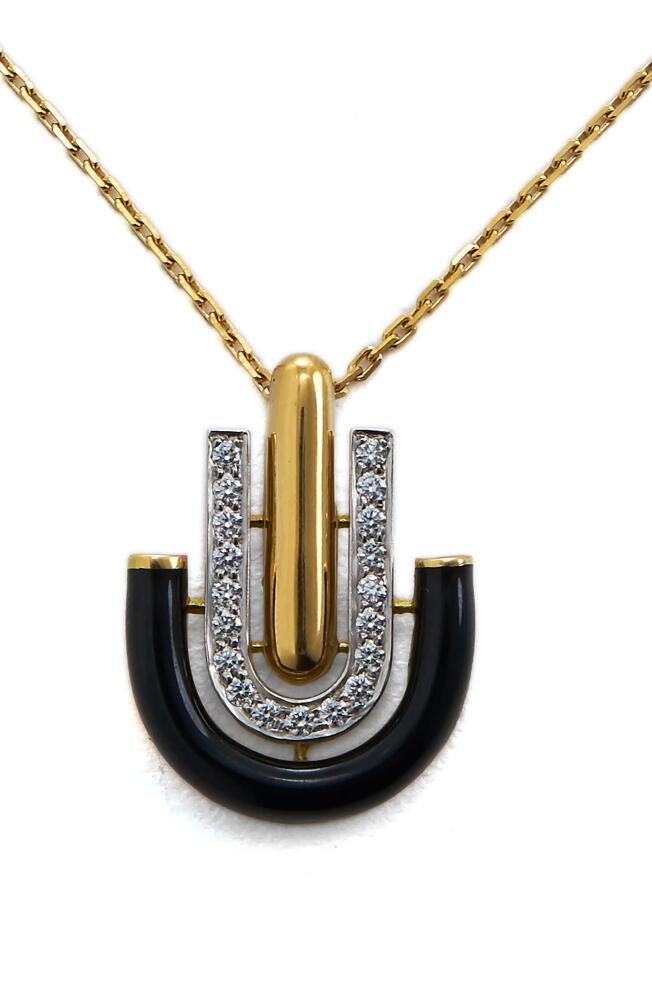 David Webb Motif Unity Pendant Necklace in Yellow Gold Cover