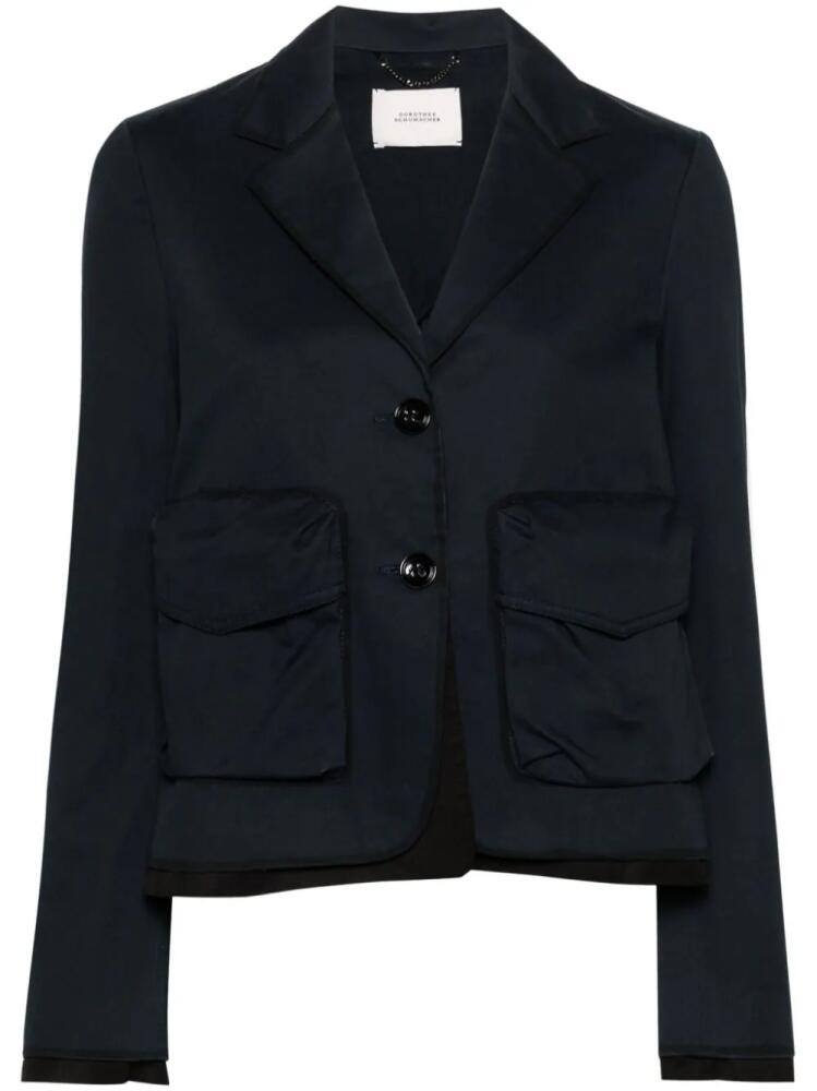 Dorothee Schumacher cotton cropped blazer - Blue Cover