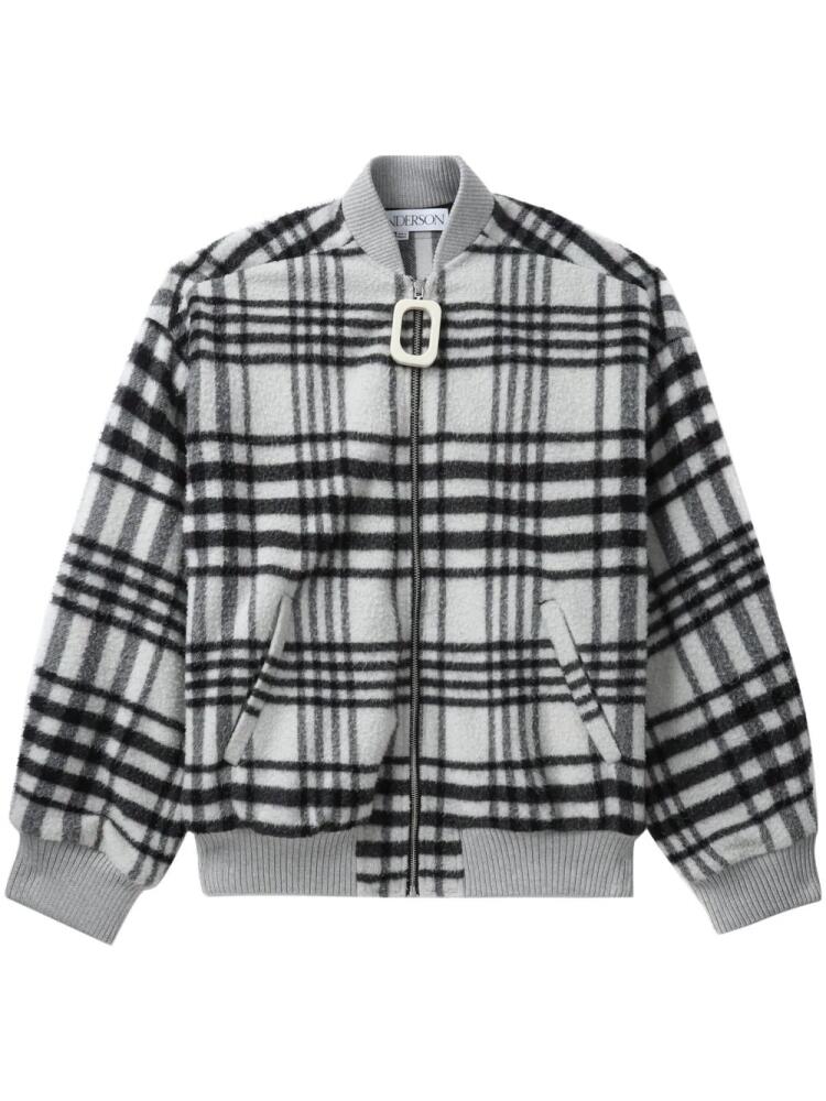 JW Anderson checked zipped bomber jacket - Grey Cover