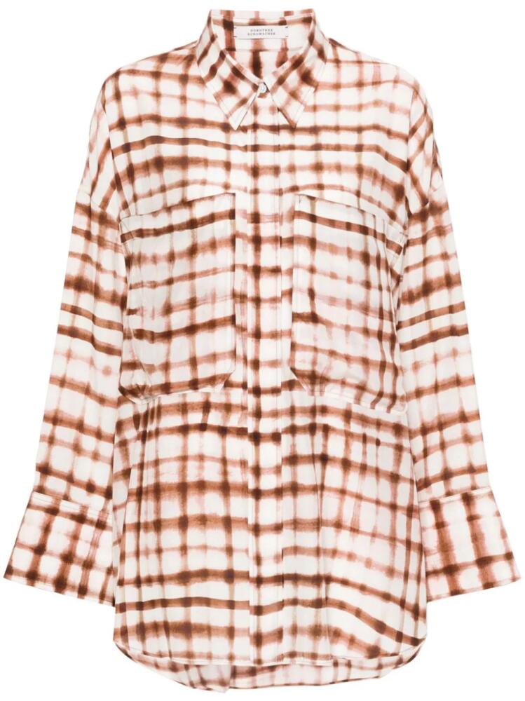 Dorothee Schumacher Checked Statement long-sleeve shirt - White Cover