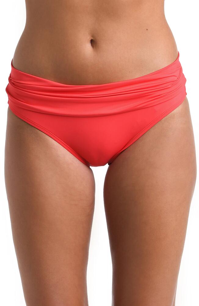 La Blanca Island Goddess Hipster Bikini Bottoms in Guava Cover