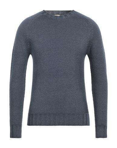 H953 Man Sweater Slate blue Merino Wool Cover