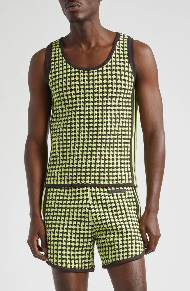 ADIDAS X WALES BONNER x Wales Bonner Textured Sweater Tank in Semi Frozen Yellow/night Brown Cover