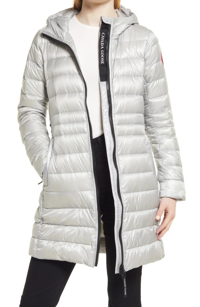 Canada Goose Cypress Packable Hooded 750-Fill-Power Down Puffer Coat in Silverbirch Cover