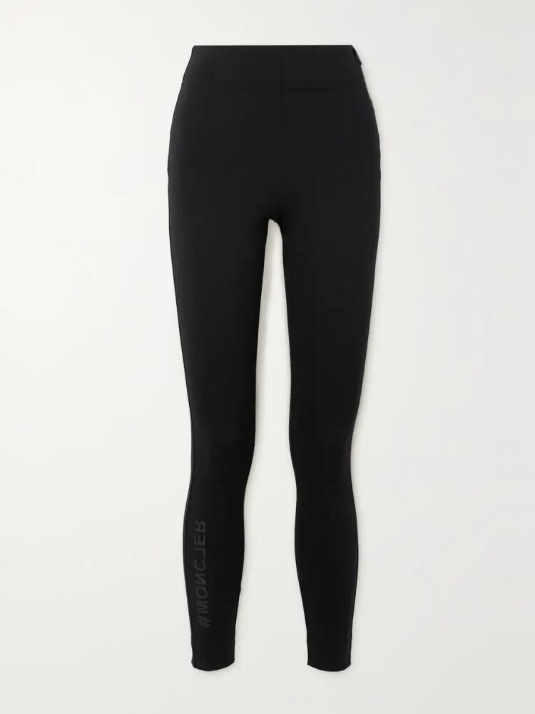 Moncler Grenoble - Printed Stretch-jersey Leggings - Black Cover