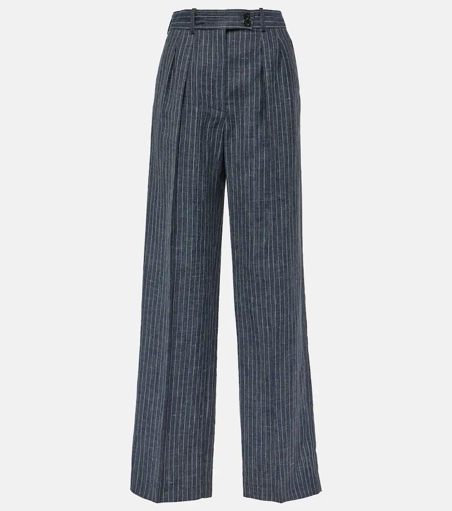 Loro Piana Pinstripe high-rise straight pants Cover