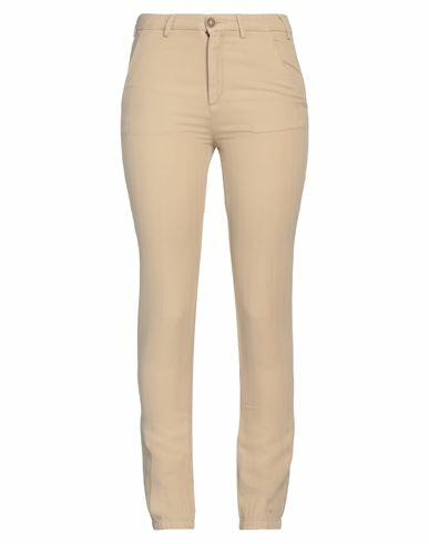 40weft Woman Pants Sand Linen, Paper, Elastane Cover