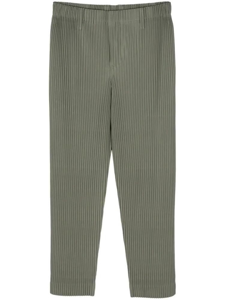 Homme Plissé Issey Miyake tapered-leg plissé trousers - Green Cover