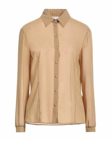 Patrizia Pepe Woman Shirt Camel Polyester Cover