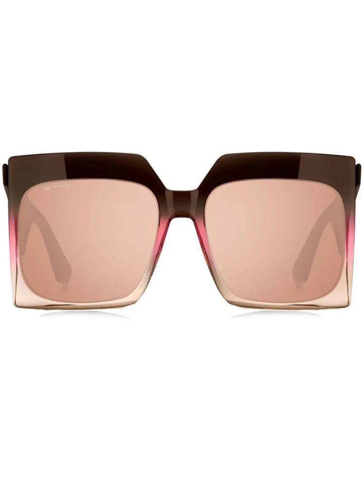 ETRO Tailoring oversize-frame sunglasses - Brown Cover