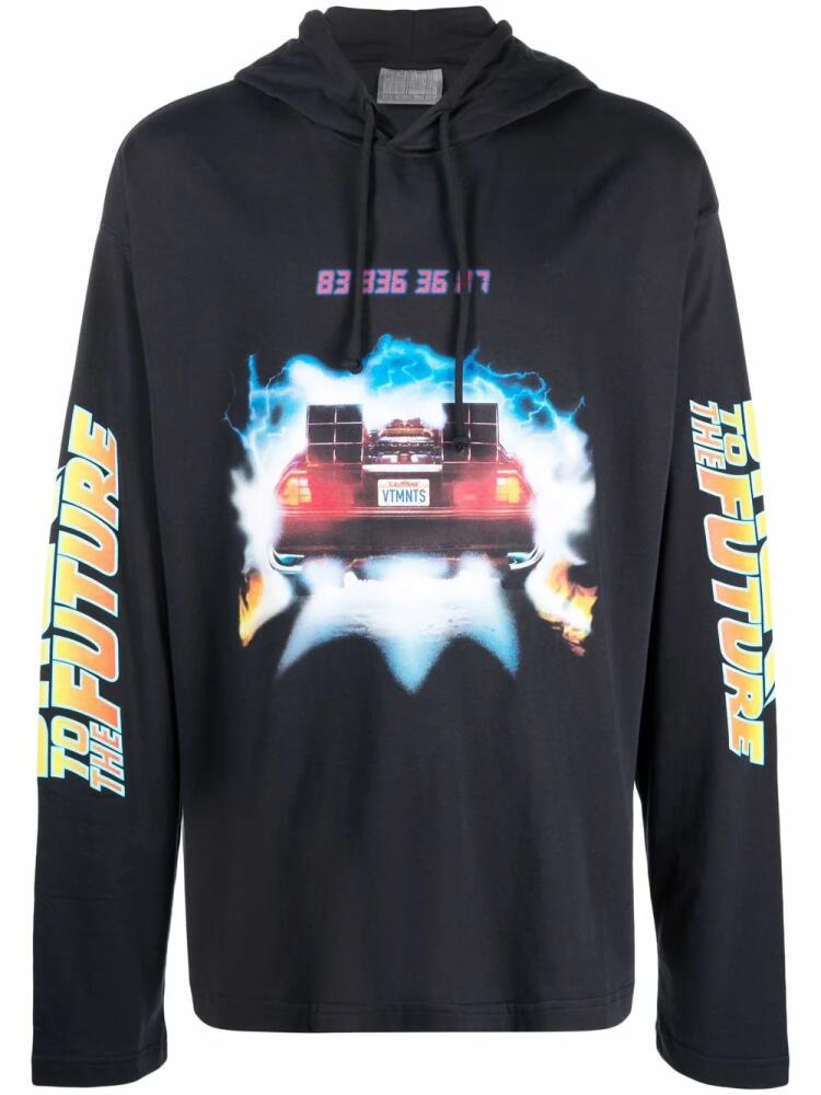 VTMNTS Back to the Future print hoodie - Blue Cover