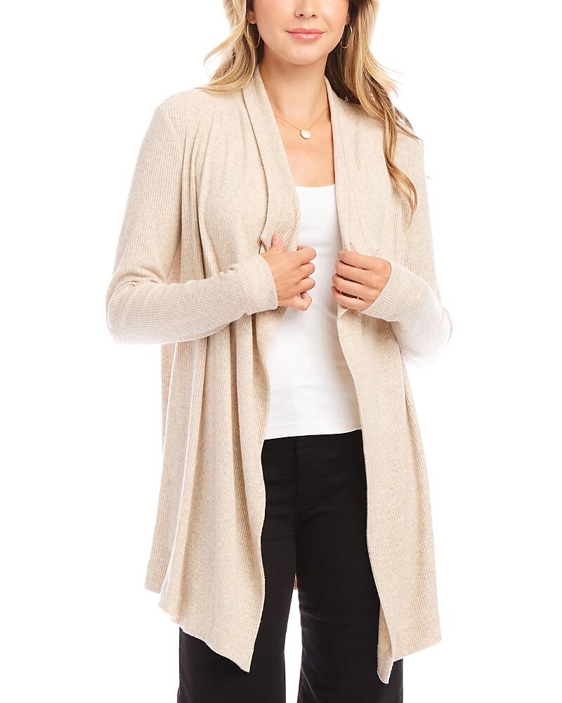 Karen Kane Ribbed Drape Front Cardigan Cover