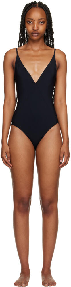 Rick Owens Black V-Neck Swimsuit Cover