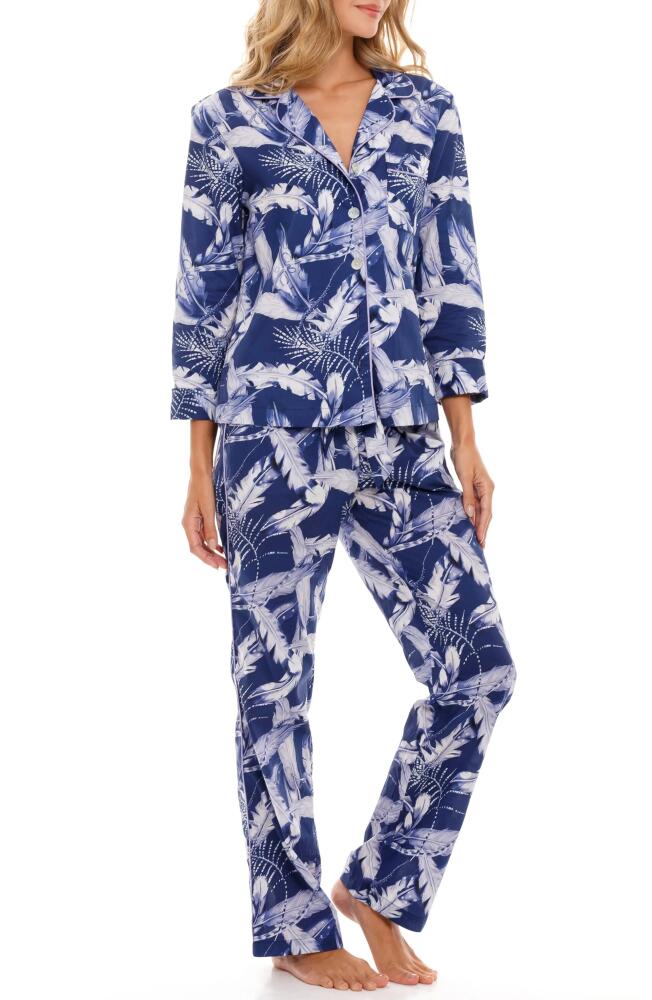 The Lazy Poet Emma Blue Plume Cotton Pajamas Cover