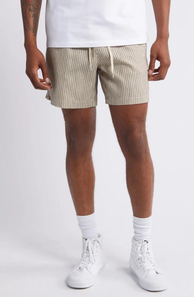 PacSun Russel Linen Blend Volley Drawstring Shorts in Tan Cover