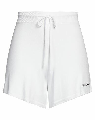 Hinnominate Woman Shorts & Bermuda Shorts White Viscose, Elastane Cover