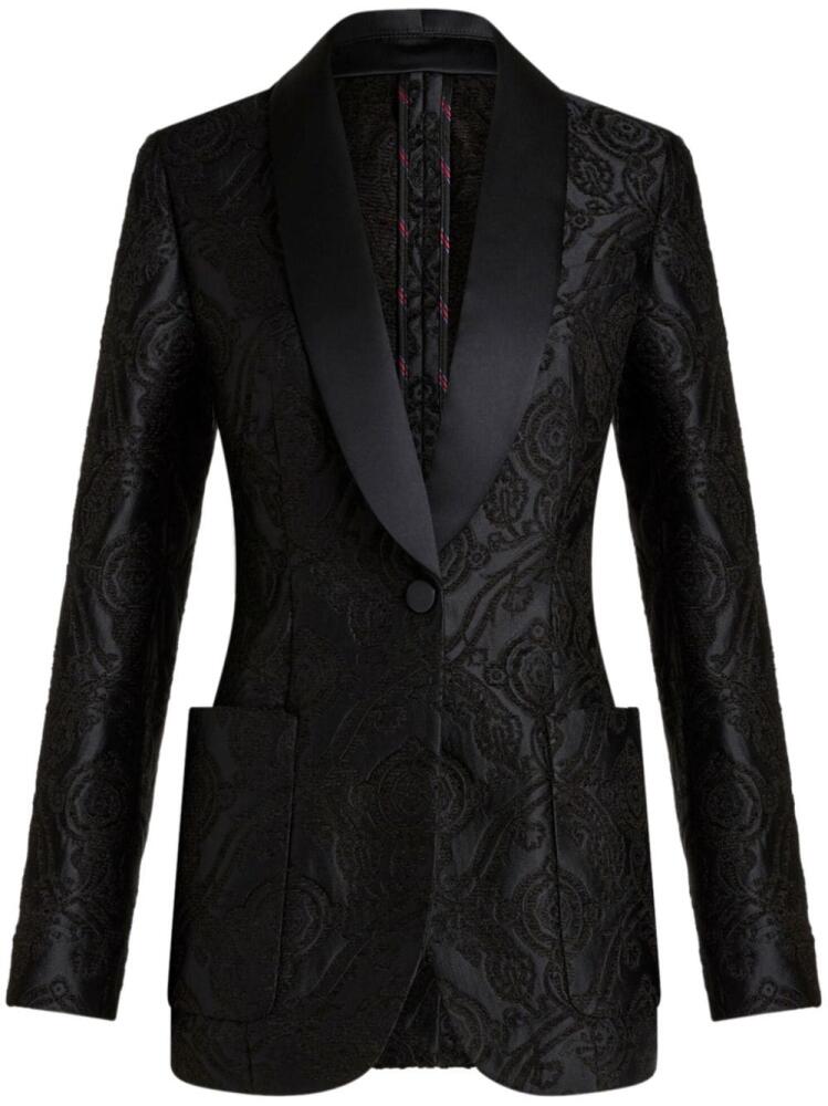 ETRO silk jacquard blazer - Black Cover