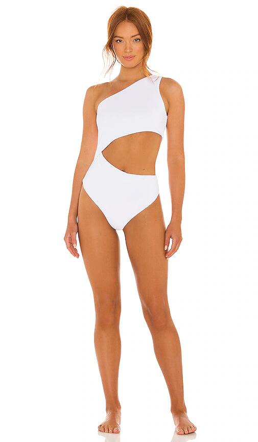 BEACH RIOT Celine One Piece in White Cover