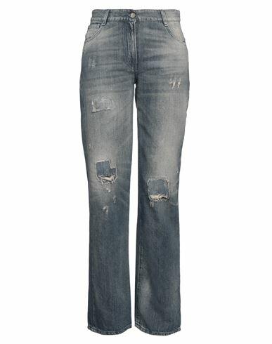 Twinset Woman Jeans Blue Cotton, Linen Cover