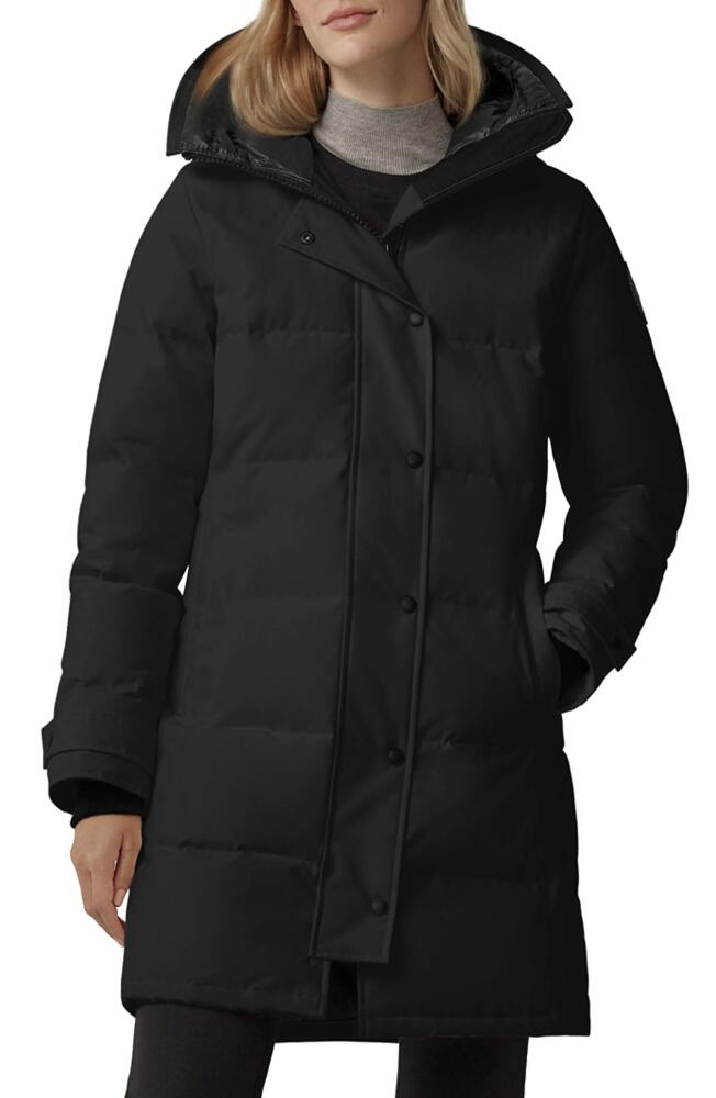 Canada Goose Shelburne Water Resistant 625 Fill Power Down Parka in Black - Noir Cover