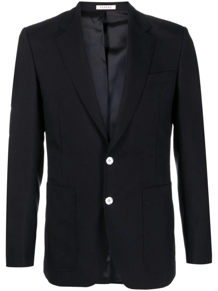 FURSAC long-sleeved virgin wool blazer - Blue Cover