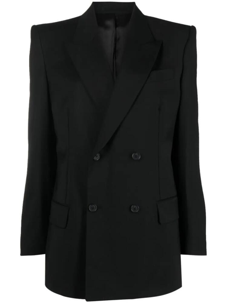 Filippa K double-breasted merino blazer - Black Cover