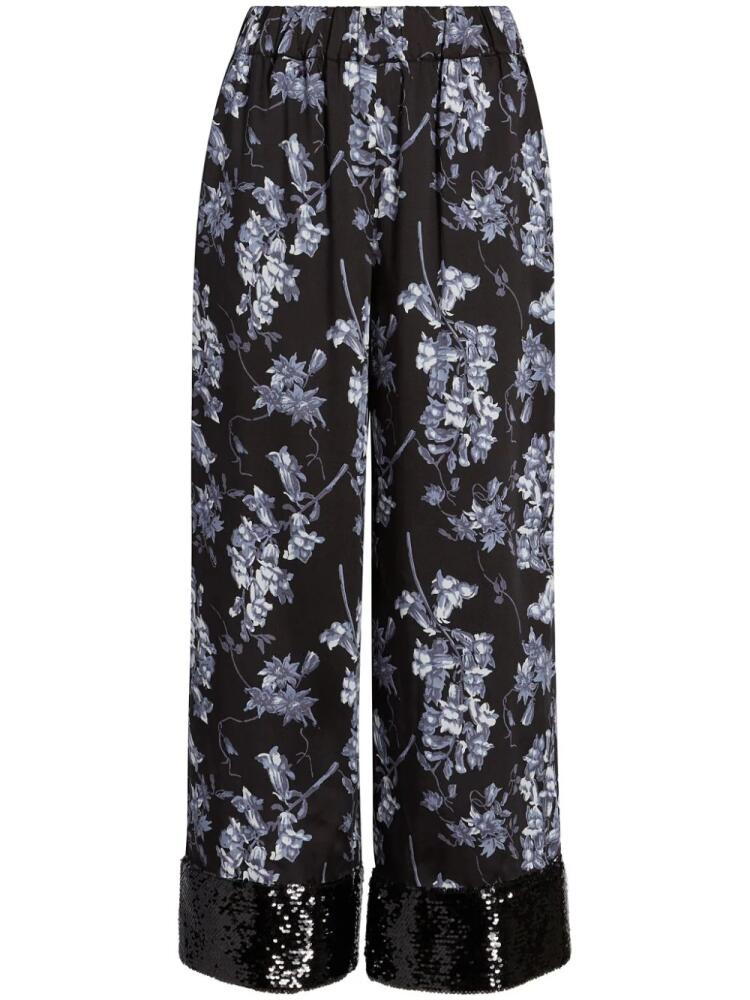 Cinq A Sept Phoebe floral-print trousers - Black Cover