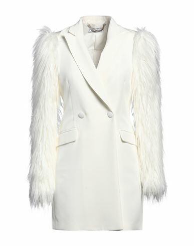 Jijil Woman Blazer Off white Polyester, Elastane, Acrylic Cover