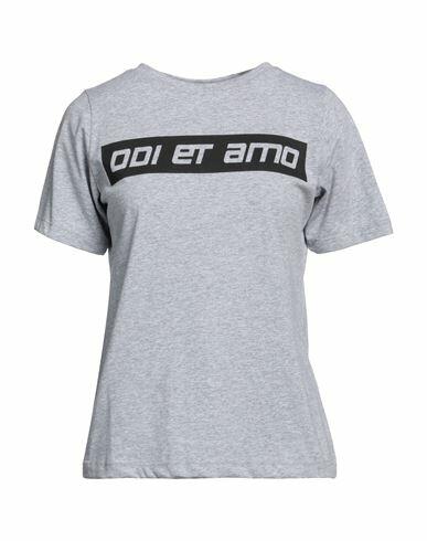 Odi Et Amo Woman T-shirt Grey Cotton Cover