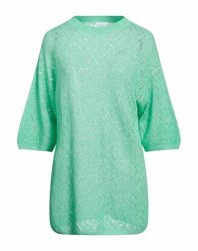 Malo Woman Sweater Light green Cashmere, Linen, Polyamide Cover